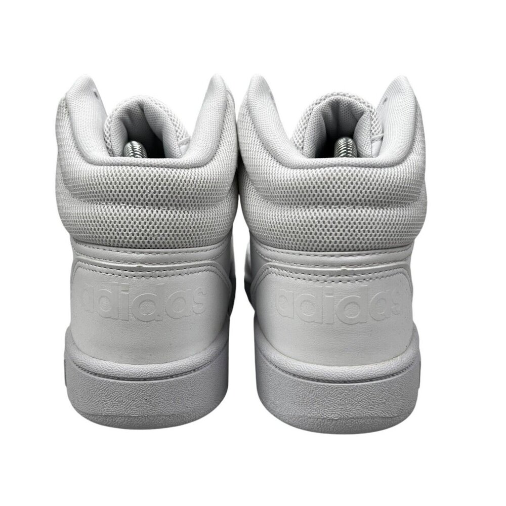 Adidas Hoops Mid White Basketball Shoes Youth Girl's Sizes 4 - 6 (Y) GS - Picture 5 of 9